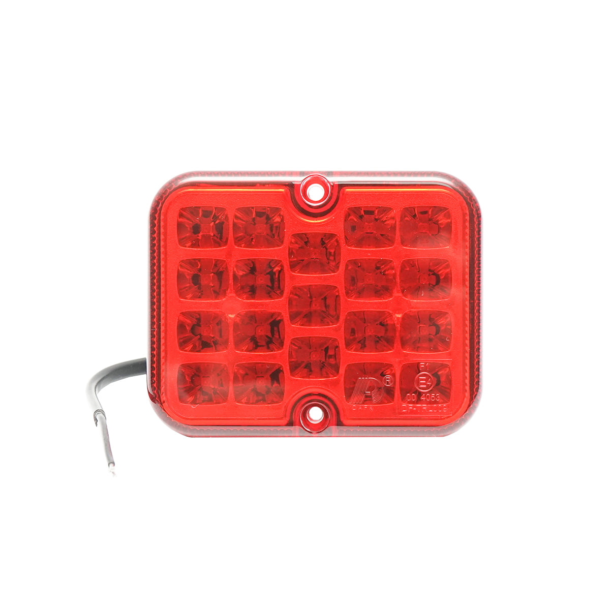 Red fog lamp with LED E-mark 101x81x29mm IP67
